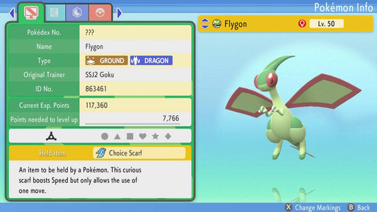 Pokemon Brilliant Diamond and Shining Pearl Flygon 6IV-EV Trained - Pokemon4Ever