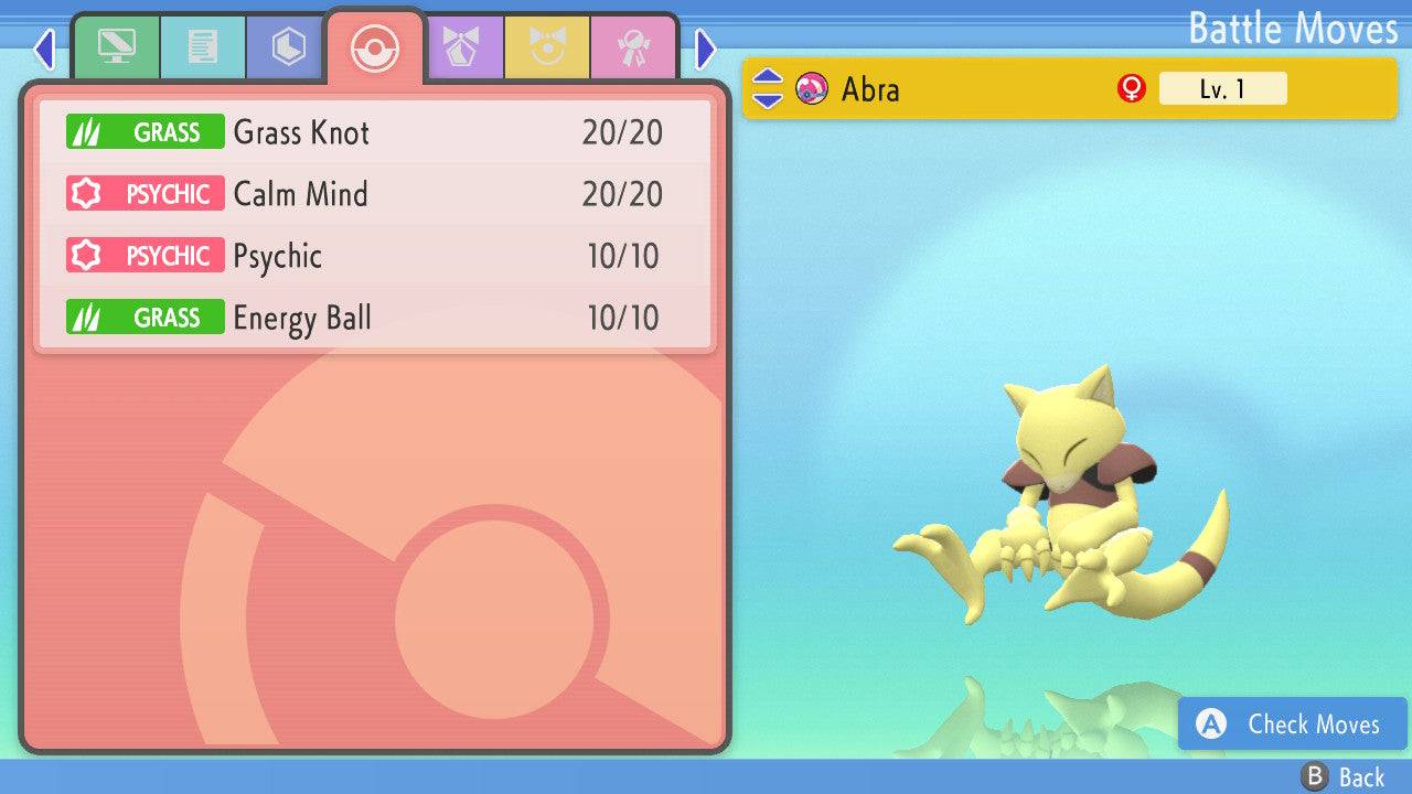 Pokemon Brilliant Diamond and Shining Pearl Abra 6IV-EV Trained - Pokemon4Ever