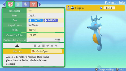 Pokemon Brilliant Diamond and Shining Pearl Kingdra 6IV-EV Trained - Pokemon4Ever