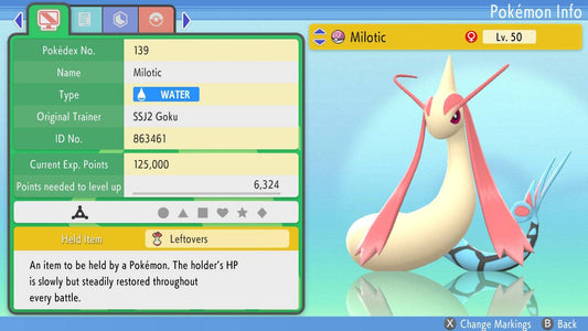 Pokemon Brilliant Diamond and Shining Pearl Milotic 6IV-EV Trained - Pokemon4Ever
