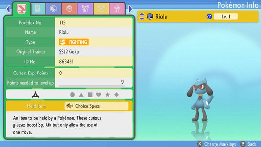 Pokemon Brilliant Diamond and Shining Pearl Riolu 6IV-EV Trained - Pokemon4Ever