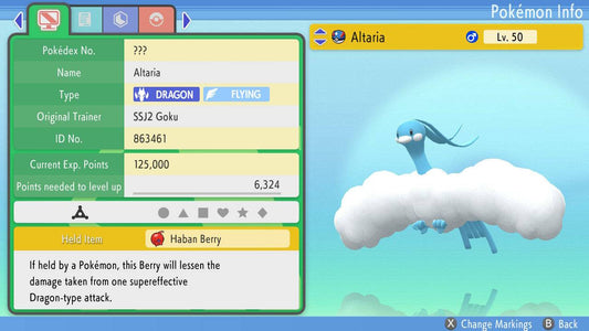 Pokemon Brilliant Diamond and Shining Pearl Altaria 6IV-EV Trained - Pokemon4Ever