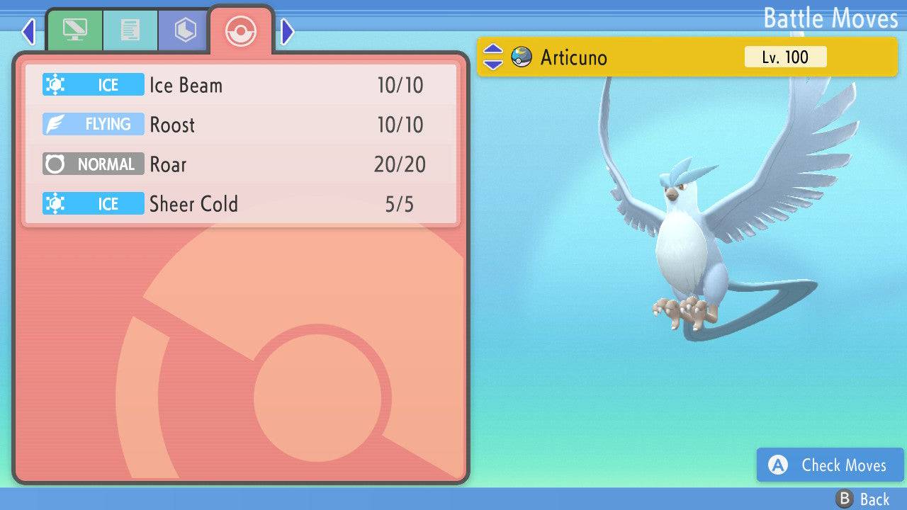 Pokemon Brilliant Diamond and Shining Pearl Articuno 6IV-EV Trained - Pokemon4Ever