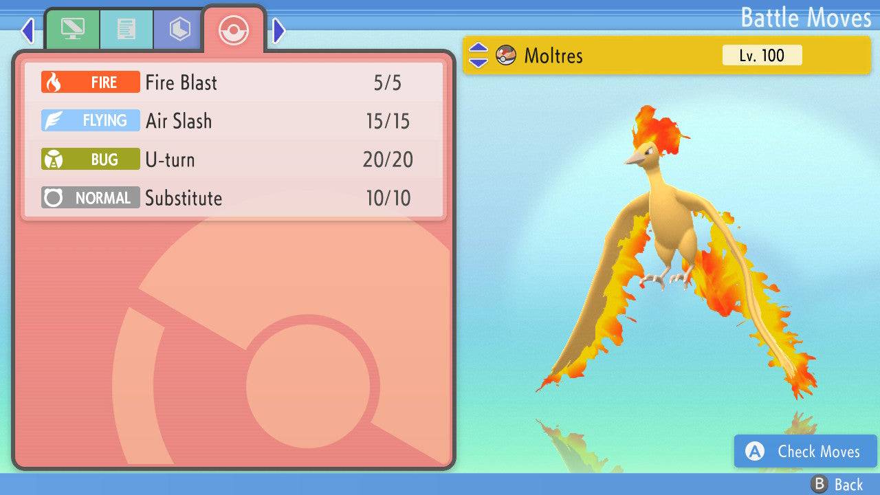 Pokemon Brilliant Diamond and Shining Pearl Moltres 6IV-EV Trained - Pokemon4Ever