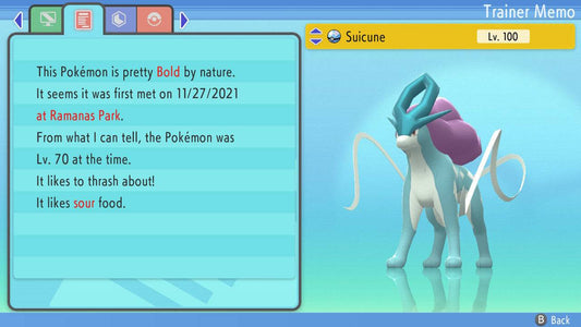 Pokemon Brilliant Diamond and Shining Pearl Suicune 6IV-EV Trained - Pokemon4Ever