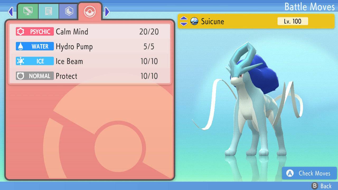 Pokemon Brilliant Diamond and Shining Pearl Suicune 6IV-EV Trained - Pokemon4Ever