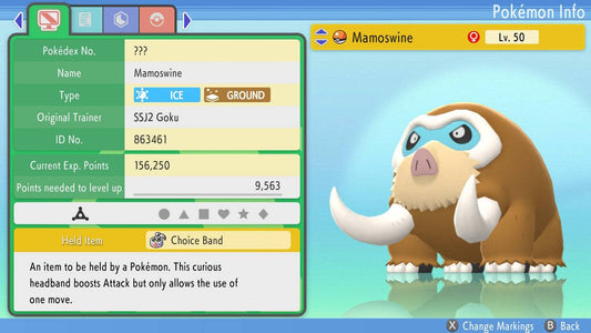 Pokemon Brilliant Diamond and Shining Pearl Mamoswine 6IV-EV Trained - Pokemon4Ever