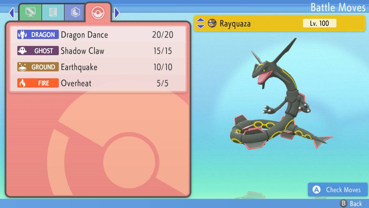 Pokemon Brilliant Diamond and Shining Pearl Rayquaza 6IV-EV Trained - Pokemon4Ever