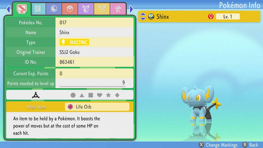 Pokemon Brilliant Diamond and Shining Pearl Shinx 6IV-EV Trained - Pokemon4Ever