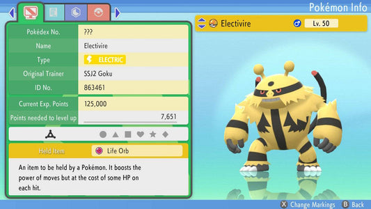 Pokemon Brilliant Diamond and Shining Pearl Electivire 6IV-EV Trained - Pokemon4Ever