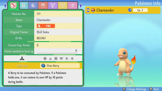 Pokemon Brilliant Diamond and Shining Pearl Charmander 6IV-EV Trained - Pokemon4Ever
