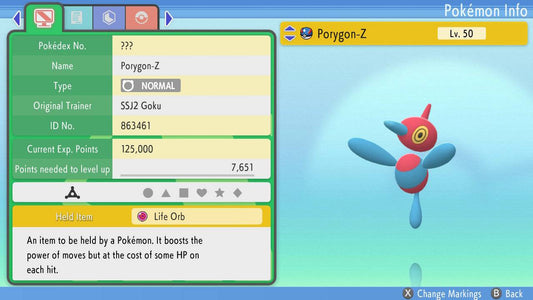 Pokemon Brilliant Diamond and Shining Pearl Porygon-Z 6IV-EV Trained - Pokemon4Ever
