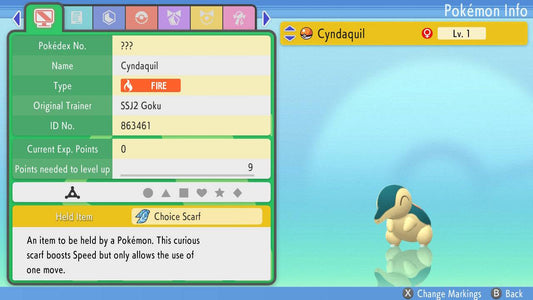 Pokemon Brilliant Diamond and Shining Pearl Cyndaquil 6IV-EV Trained - Pokemon4Ever