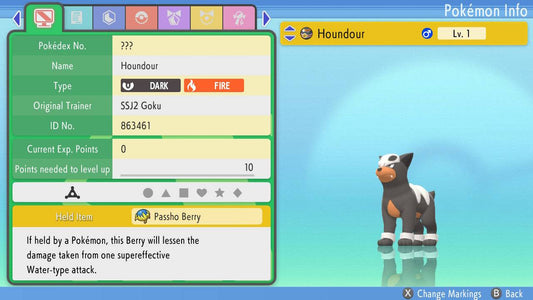 Pokemon Brilliant Diamond and Shining Pearl Houndour 6IV-EV Trained - Pokemon4Ever