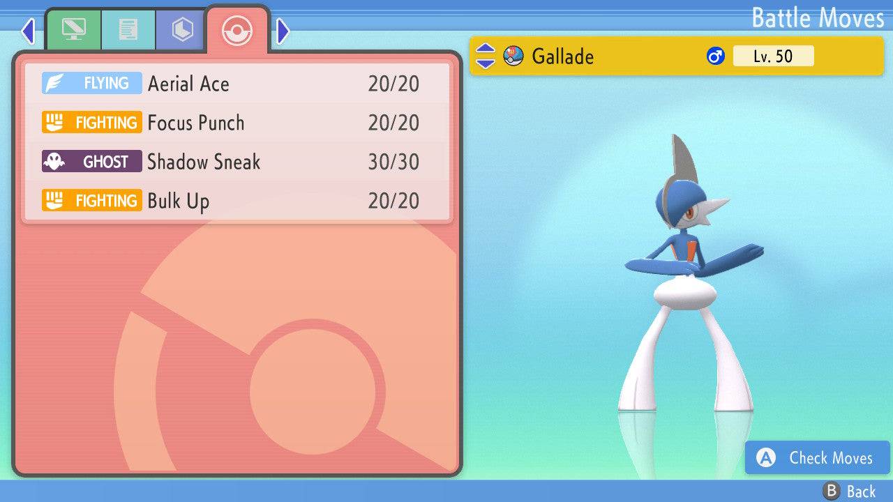 Pokemon Brilliant Diamond and Shining Pearl Gallade 6IV-EV Trained - Pokemon4Ever