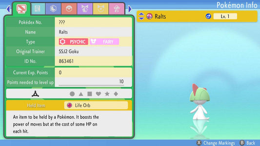 Pokemon Brilliant Diamond and Shining Pearl Ralts 6IV-EV Trained - Pokemon4Ever