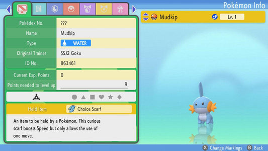 Pokemon Brilliant Diamond and Shining Pearl Mudkip 6IV-EV Trained - Pokemon4Ever