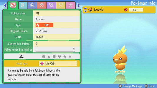 Pokemon Brilliant Diamond and Shining Pearl Torchic 6IV-EV Trained - Pokemon4Ever