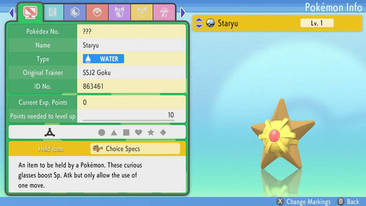 Pokemon Brilliant Diamond and Shining Pearl Staryu 6IV-EV Trained - Pokemon4Ever