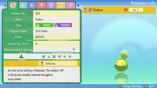 Pokemon Brilliant Diamond and Shining Pearl Budew 6IV-EV Trained - Pokemon4Ever