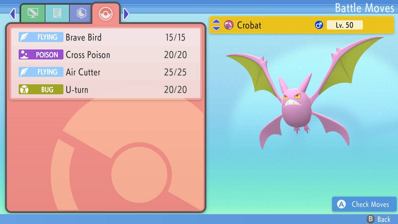 Pokemon Brilliant Diamond and Shining Pearl Crobat 6IV-EV Trained - Pokemon4Ever