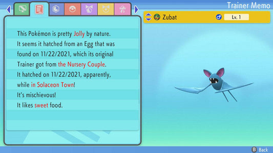Pokemon Brilliant Diamond and Shining Pearl Zubat 6IV-EV Trained - Pokemon4Ever