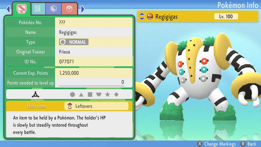 Pokemon Brilliant Diamond and Shining Pearl Regigigas 6IV-EV Trained - Pokemon4Ever