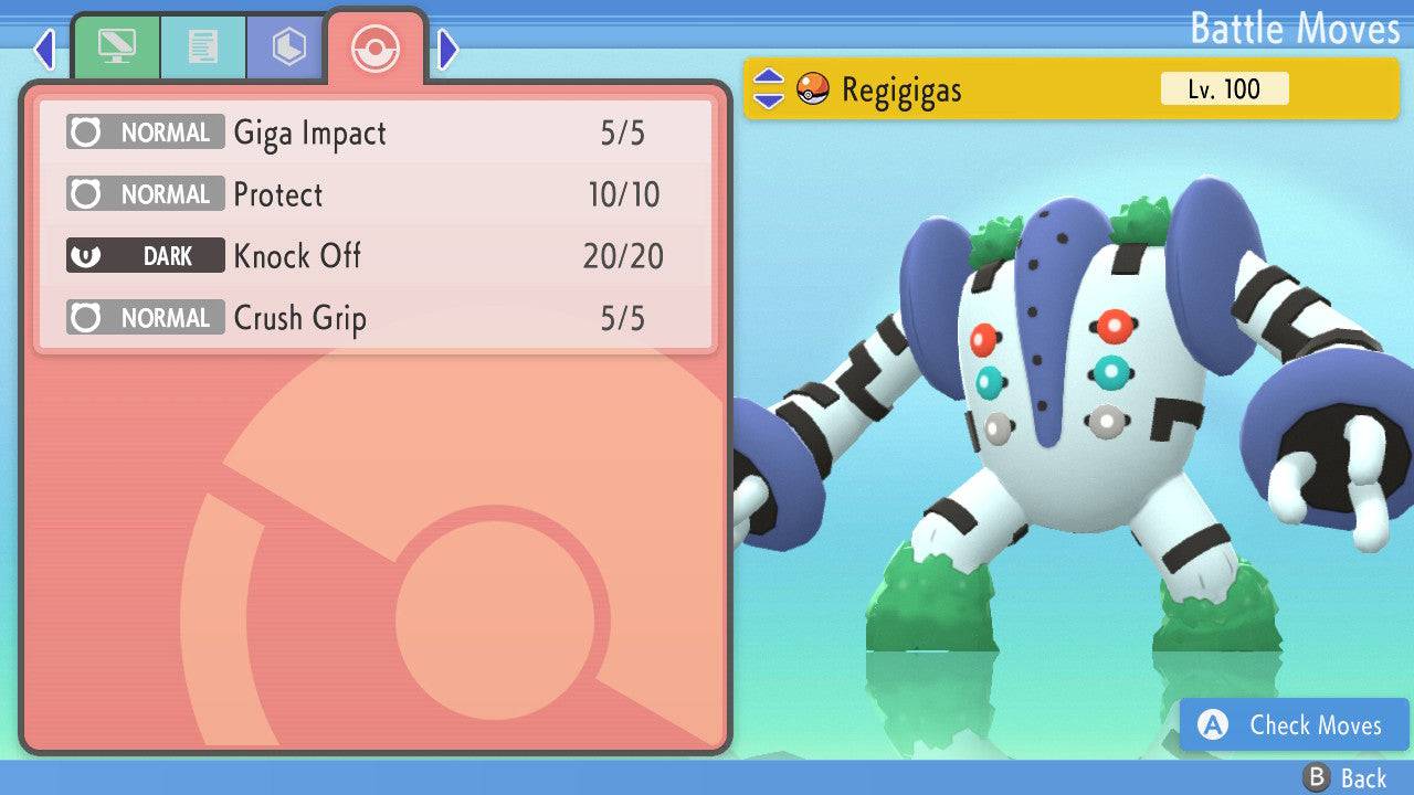 Pokemon Brilliant Diamond and Shining Pearl Regigigas 6IV-EV Trained - Pokemon4Ever