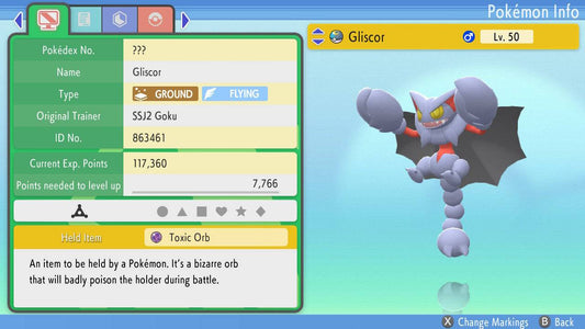 Pokemon Brilliant Diamond and Shining Pearl Gliscor 6IV-EV Trained - Pokemon4Ever