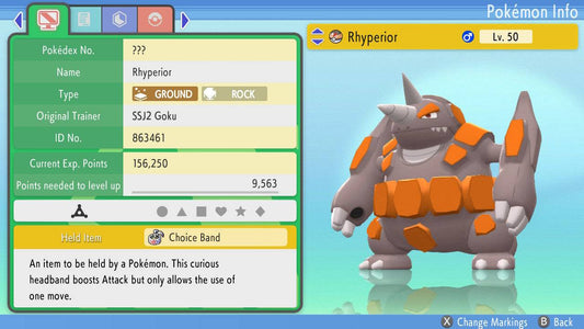 Pokemon Brilliant Diamond and Shining Pearl Rhyperior 6IV-EV Trained - Pokemon4Ever