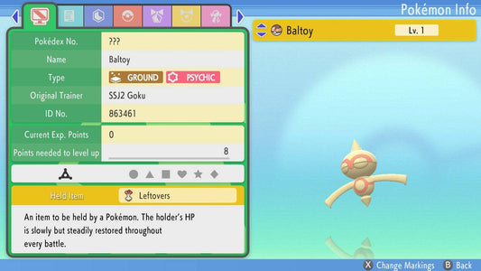 Pokemon Brilliant Diamond and Shining Pearl Baltoy 6IV-EV Trained - Pokemon4Ever