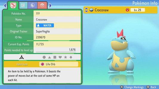Pokemon Brilliant Diamond and Shining Pearl Hidden Ability Croconaw 6IV-EV Trained - Pokemon4Ever