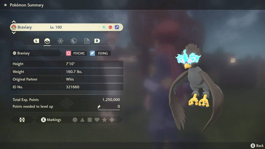 Pokemon Legends: Arceus Shiny Alpha Hisuian Braviary Max Effort Levels 6IV-EV Trained - Pokemon4Ever
