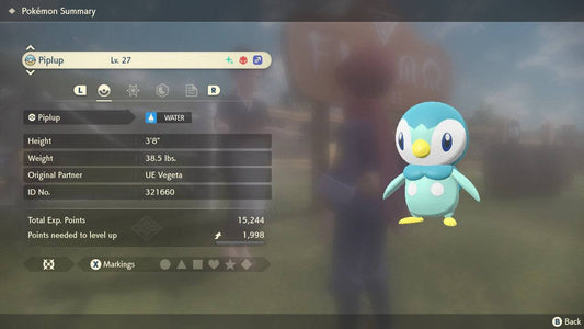 Pokemon Legends: Arceus Shiny Alpha Piplup Max Effort Levels 6IV-EV Trained - Pokemon4Ever