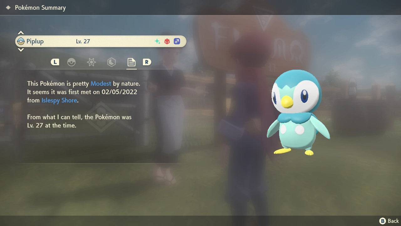 Pokemon Legends: Arceus Shiny Alpha Piplup Max Effort Levels 6IV-EV Trained - Pokemon4Ever