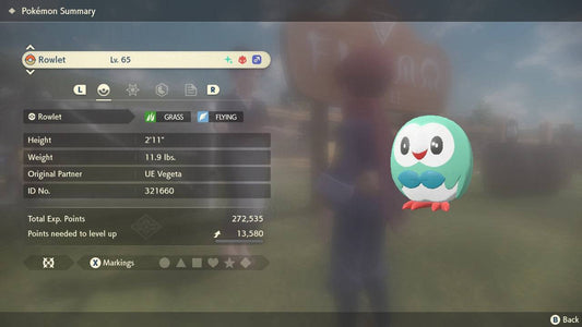 Pokemon Legends: Arceus Shiny Alpha Rowlet Max Effort Levels 6IV-EV Trained - Pokemon4Ever