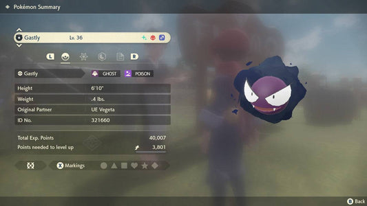 Pokemon Legends Arceus Shiny Alpha Gastly Max Effort Levels 6IV-EV Trained - Pokemon4Ever