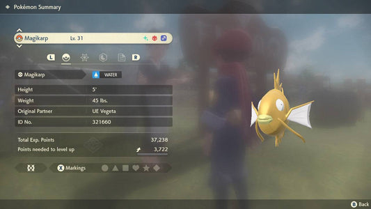 Pokemon Legends: Arceus Shiny Alpha Magikarp Max Effort Levels 6IV-EV Trained - Pokemon4Ever