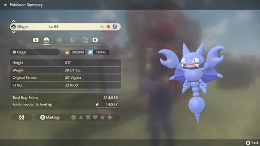 Pokemon Legends: Arceus Shiny Alpha Gligar Max Effort Levels 6IV-EV Trained - Pokemon4Ever