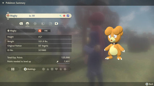 Pokemon Legends: Arceus Shiny Alpha Magby Max Effort Levels 6IV-EV Trained - Pokemon4Ever