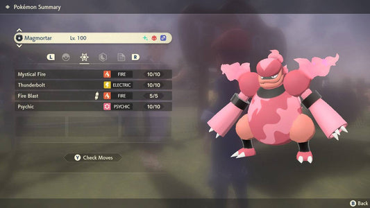 Pokemon Legends: Arceus Shiny Alpha Magmortar Max Effort Levels 6IV-EV Trained - Pokemon4Ever