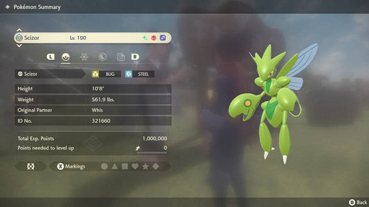 Pokemon Legends: Arceus Shiny Alpha Scizor Max Effort Levels 6IV-EV Trained - Pokemon4Ever