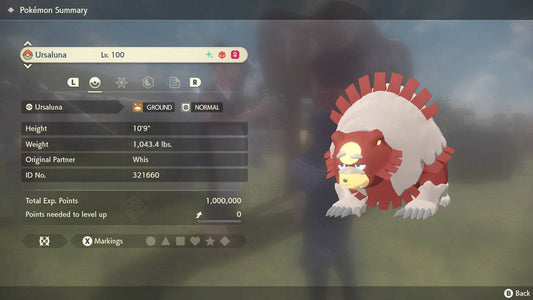 Pokemon Legends: Arceus Shiny Alpha Ursaluna Max Effort Levels 6IV-EV Trained - Pokemon4Ever