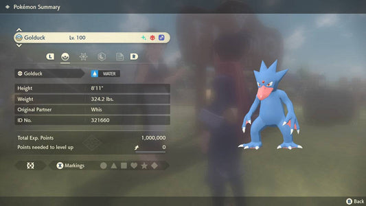 Pokemon Legends: Arceus Shiny Alpha Golduck Max Effort Levels 6IV-EV Trained - Pokemon4Ever