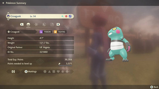 Pokemon Legends Arceus Shiny Alpha Croagunk Max Effort Levels 6IV-EV Trained - Pokemon4Ever