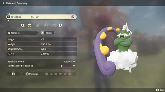 Pokemon Legends Arceus Tornadus-Incarnate Max Effort Levels 6IV-EV Trained - Pokemon4Ever