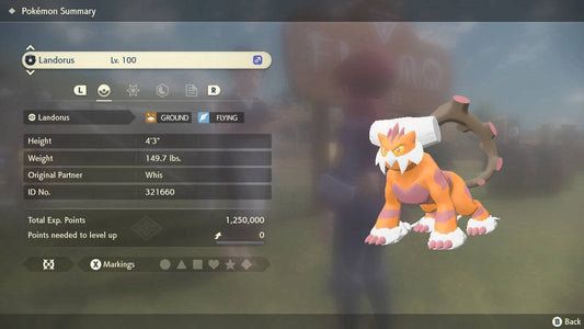 Pokemon Legends Arceus Landorus-Therian Max Effort Levels 6IV-EV Trained - Pokemon4Ever