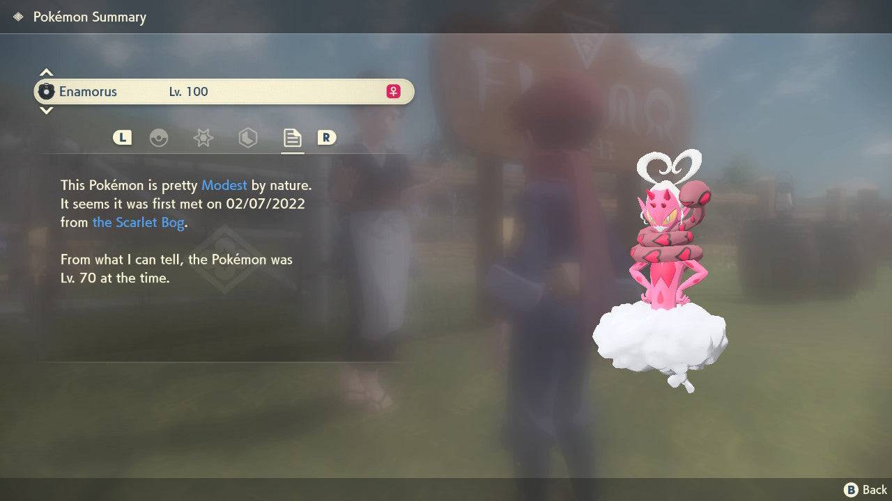 Pokemon Legends Arceus Enamorus-Incarnate Max Effort Levels 6IV-EV Trained - Pokemon4Ever