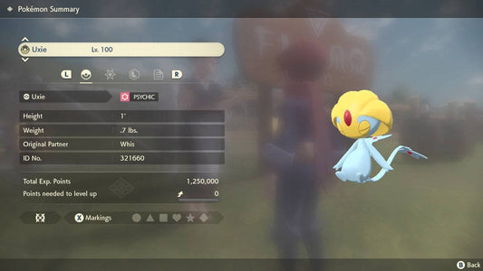 Pokemon Legends: Arceus Uxie Max Effort Levels 6IV-EV Trained - Pokemon4Ever