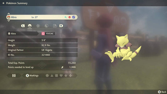 Pokemon Legends Arceus Shiny Alpha Abra Max Effort Levels 6IV-EV Trained - Pokemon4Ever